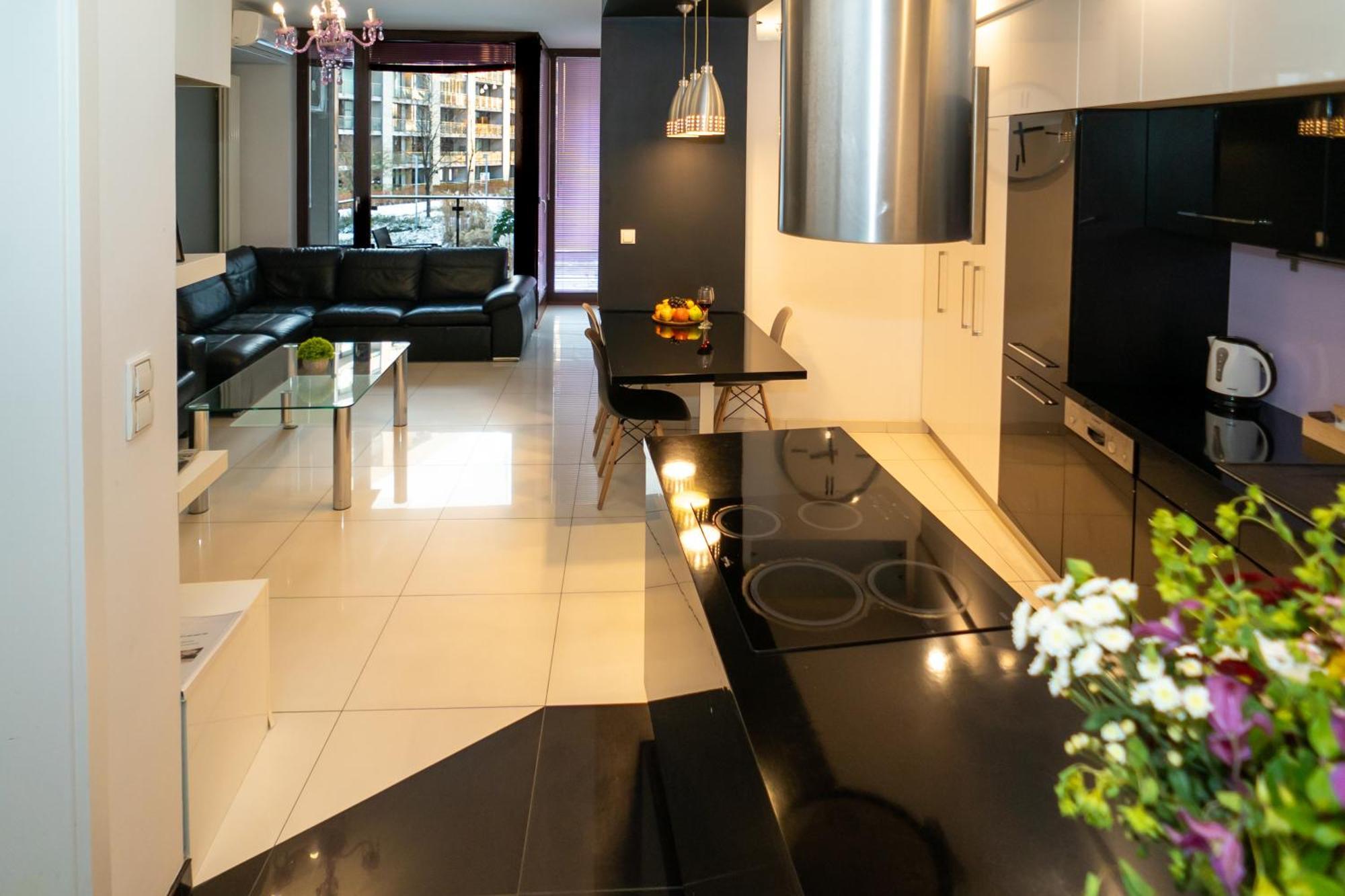 Triton Apartments Warschau Kamer foto